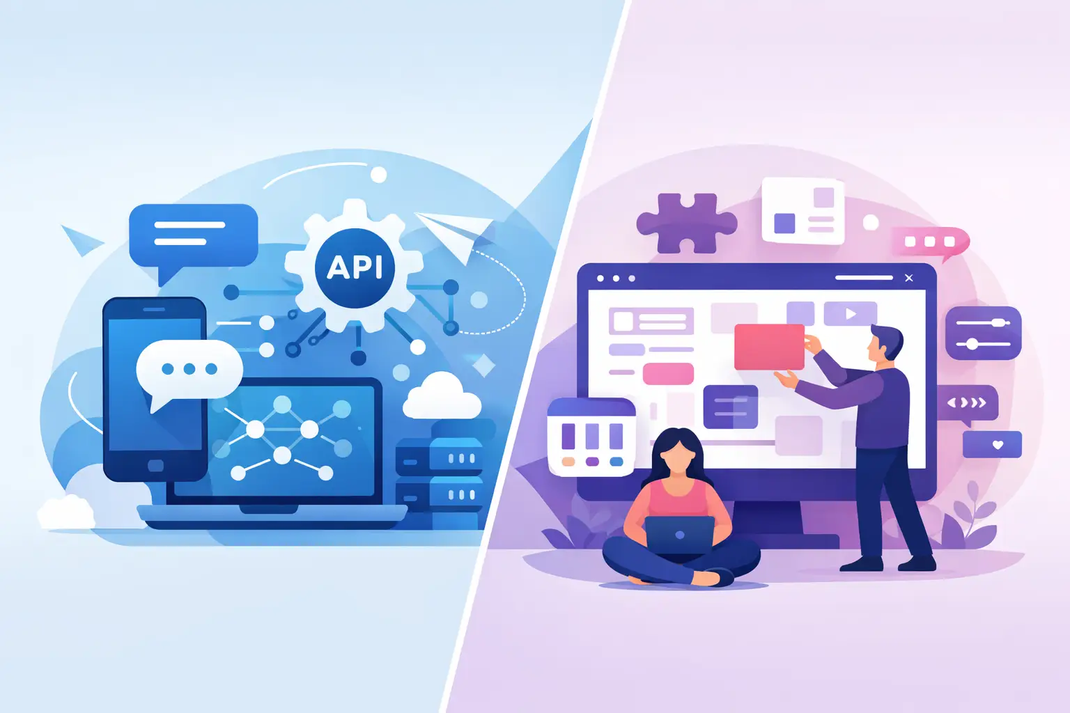 SMS API versus platforma no-code