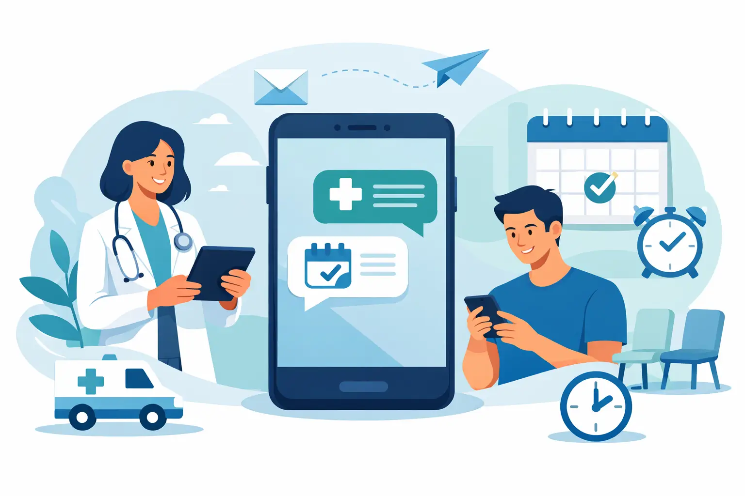 SMS pentru programări medicale care reduc absențele