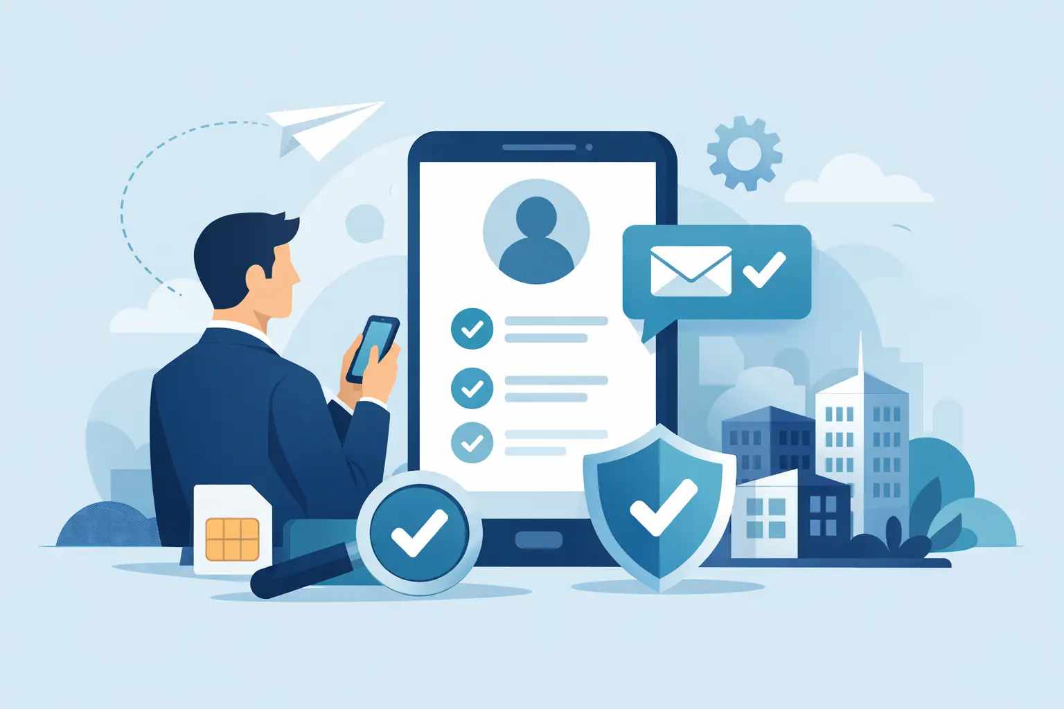 Phone number verification via SMS for businesses