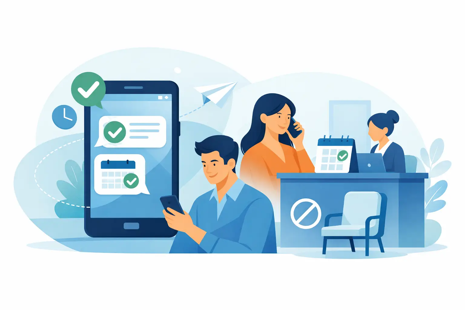 SMS pentru confirmare rezervări, mai puține absențe