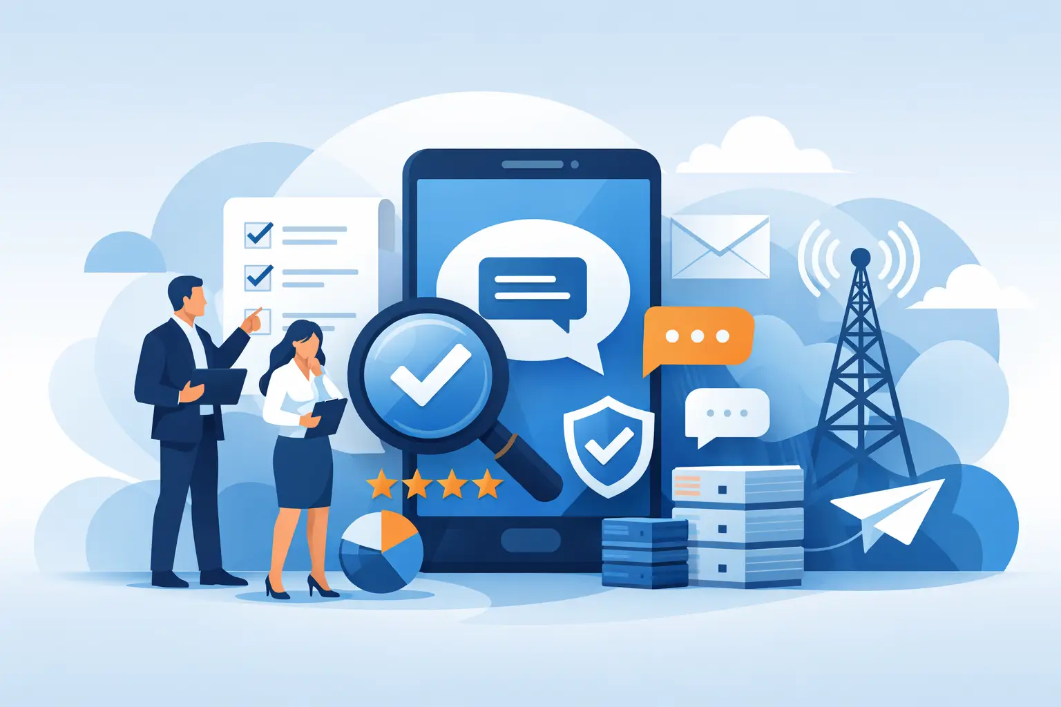 Evaluare furnizori SMS pentru afaceri exigente
